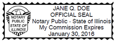 State of Illinois notary seal
